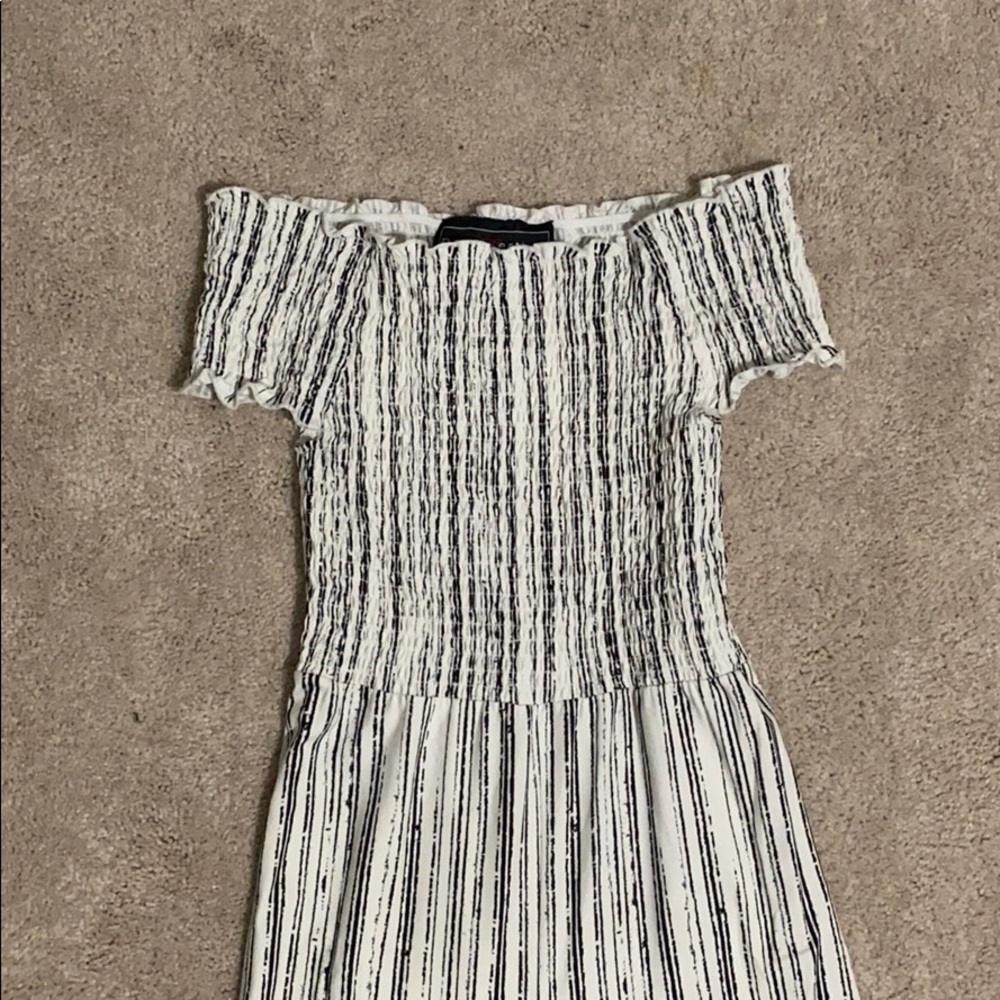 Long romper black and white